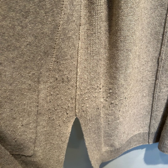 Athleta Spirit Wool Cashmere Open  Cardigan Wrap Duster XS Oatmeal Heath… - Picture 9 of 10